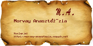Morvay Anasztázia névjegykártya
